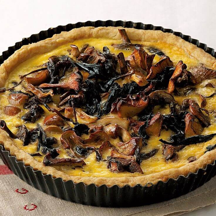 Wild Mushroom and Foie Gras Tart dish